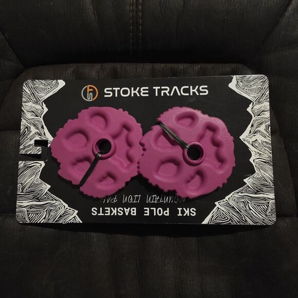 Stoke Tracks /Mountain Lion Paw/ Ski Pole Baskets NWT - Picture 3 of 4